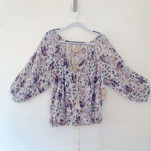 COPY - NWT RALPH LAUREN Peasant Drawstring Blouse